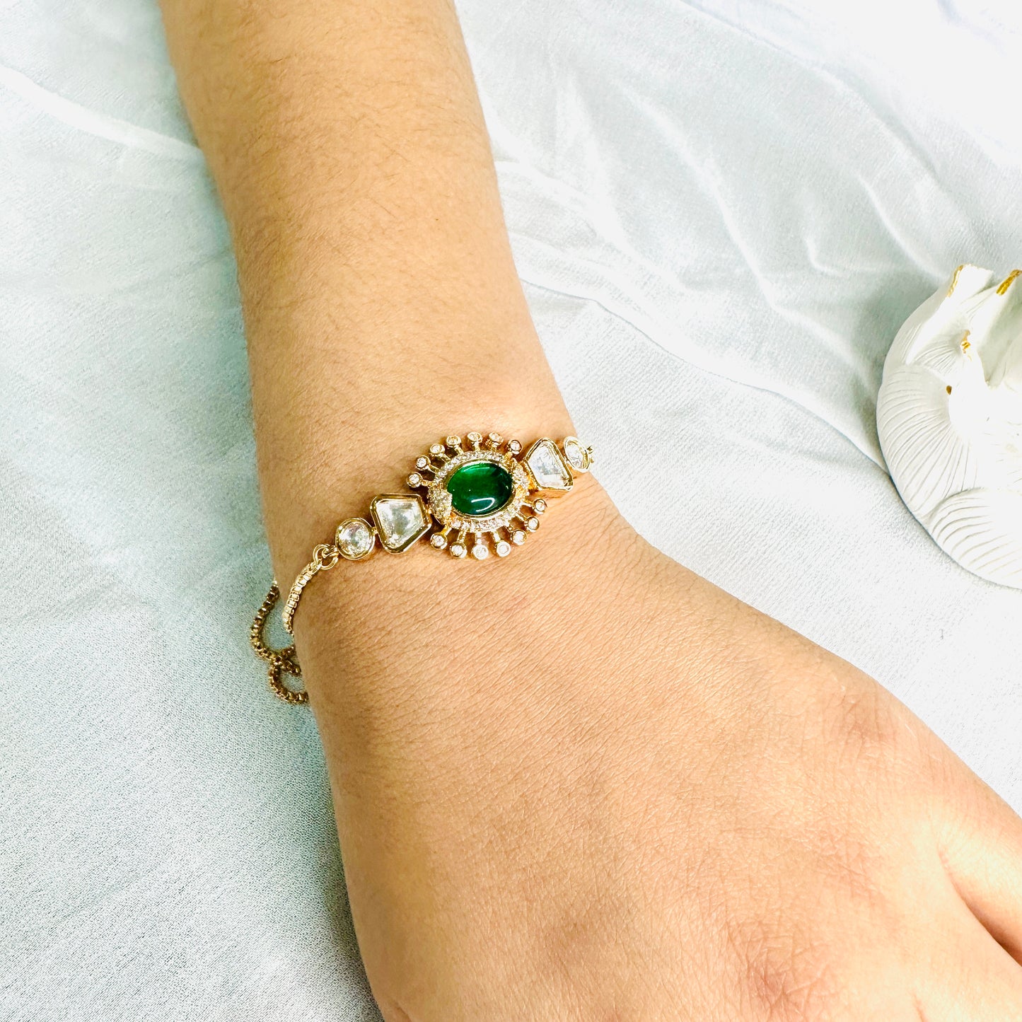 Moissanite Green Bracelet