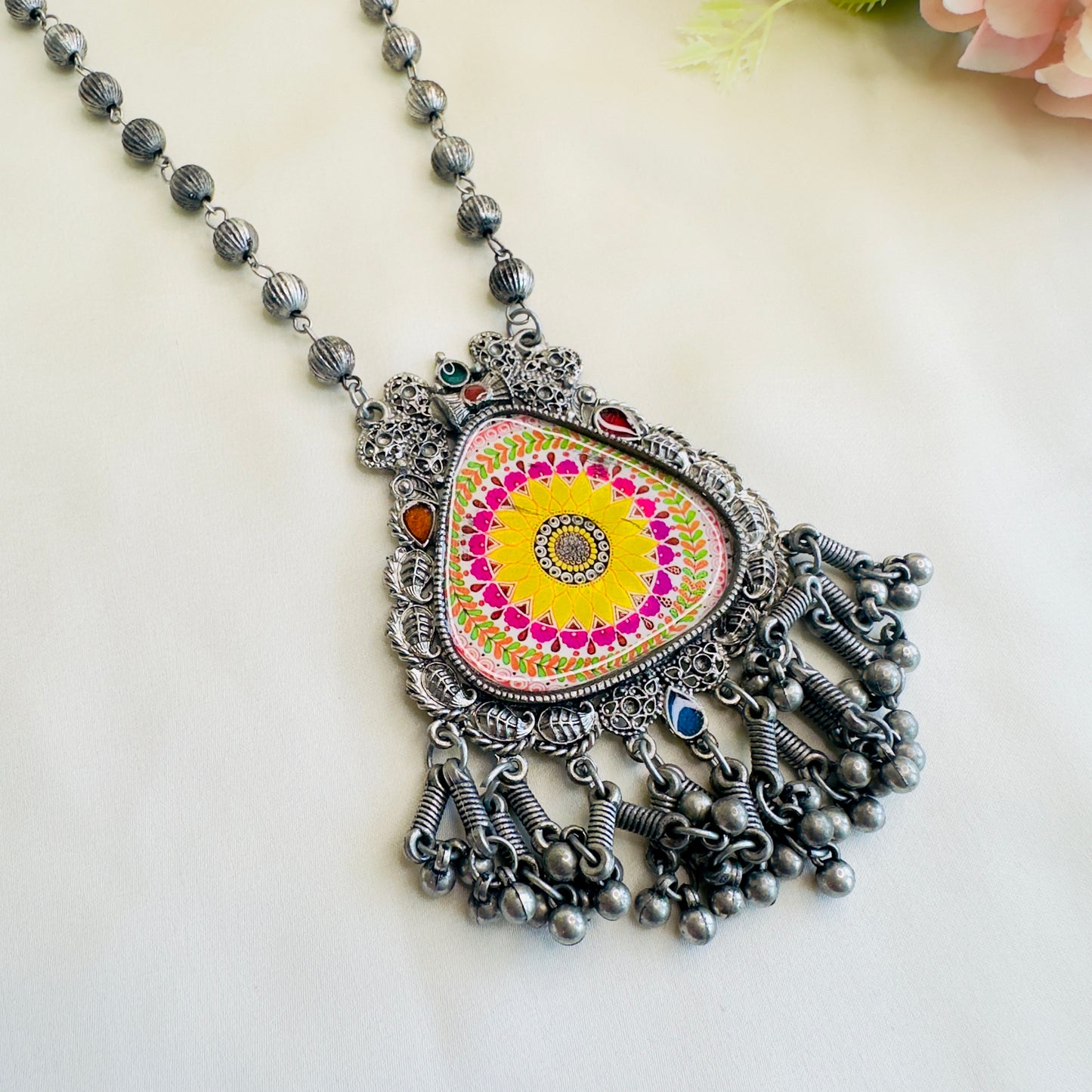Digital Printed Oxidized Necklace Set