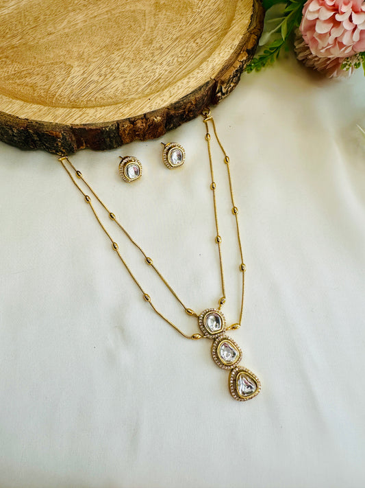 Three Moissanite Pendant Set