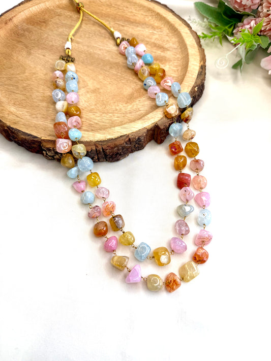Pestel Multicolor natural Beads Mala