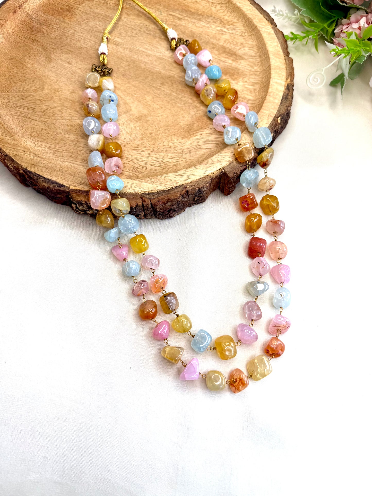 Pestel Multicolor natural Beads Mala