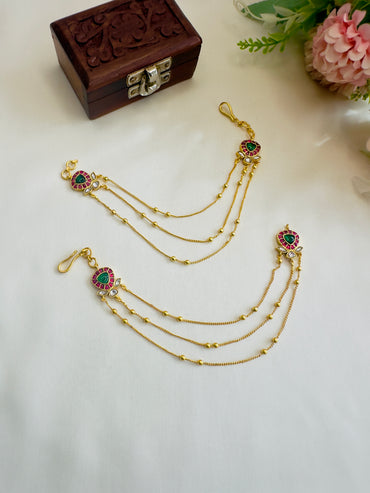 Jadau Golden Ear Chain