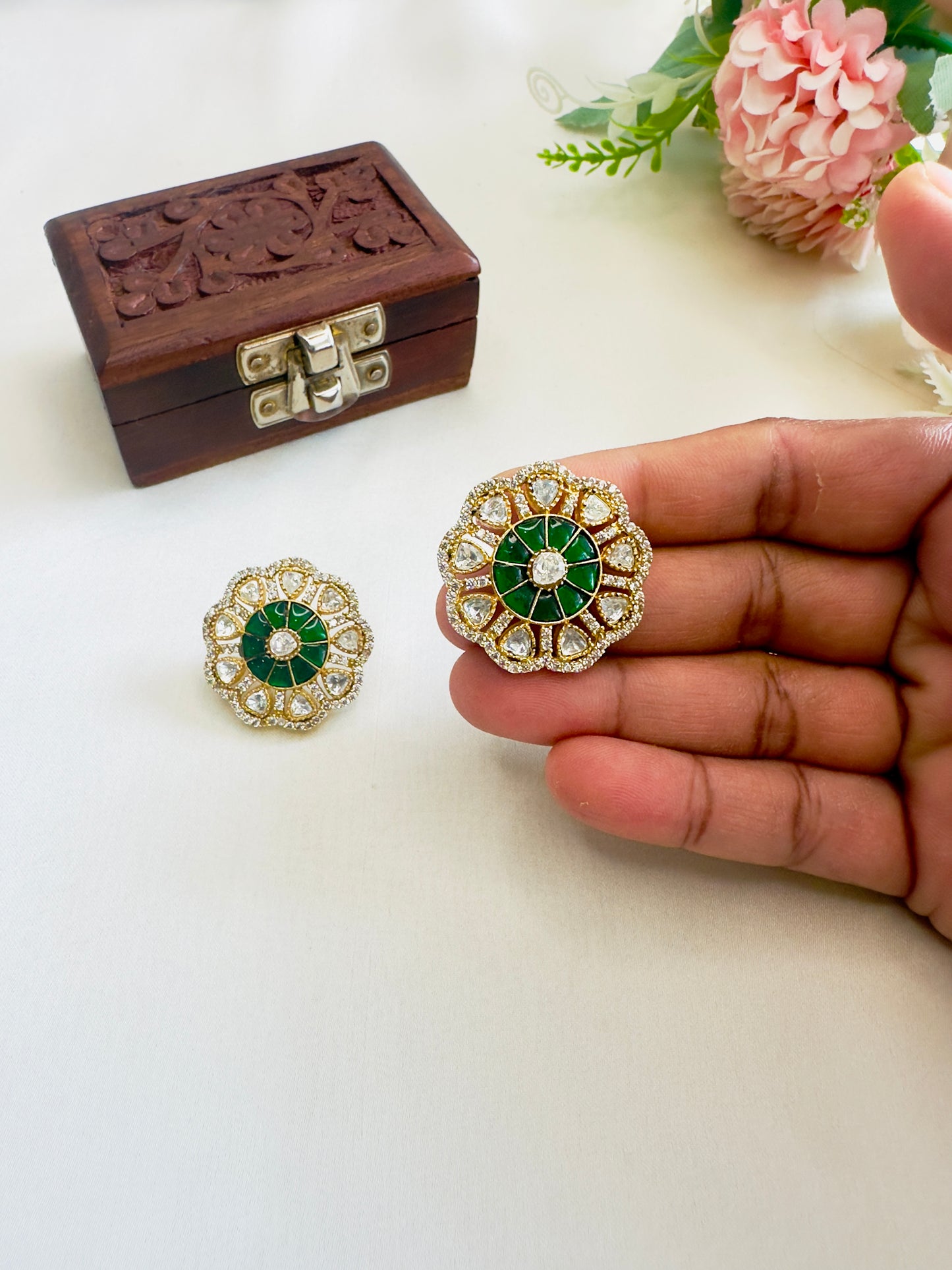 Jadau AD studs Earrings