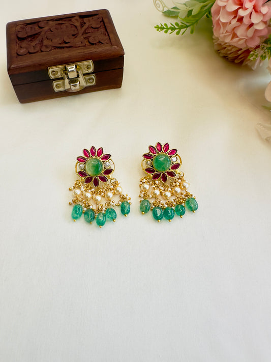 Multicolor Jadu Studs Earrings