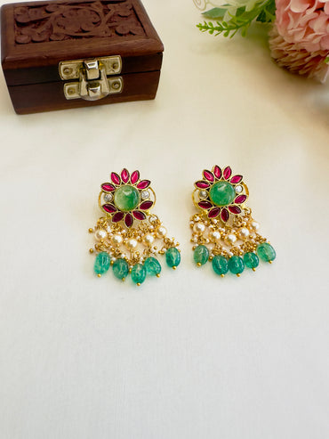 Multicolor Jadu Studs Earrings