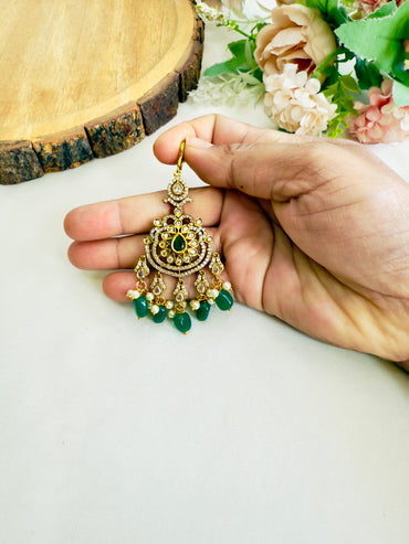 Medium Size Green Beads Mang Tika