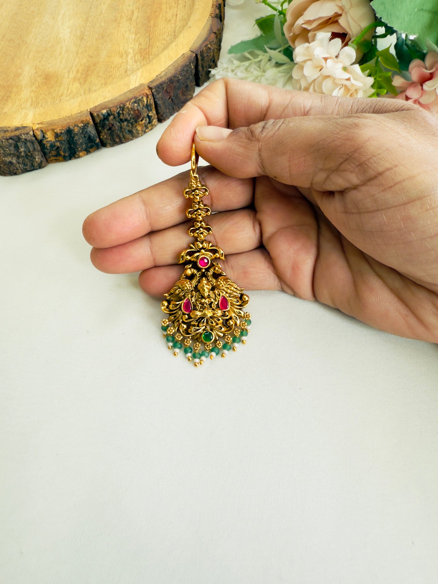 Jadau Temple Mang Tika