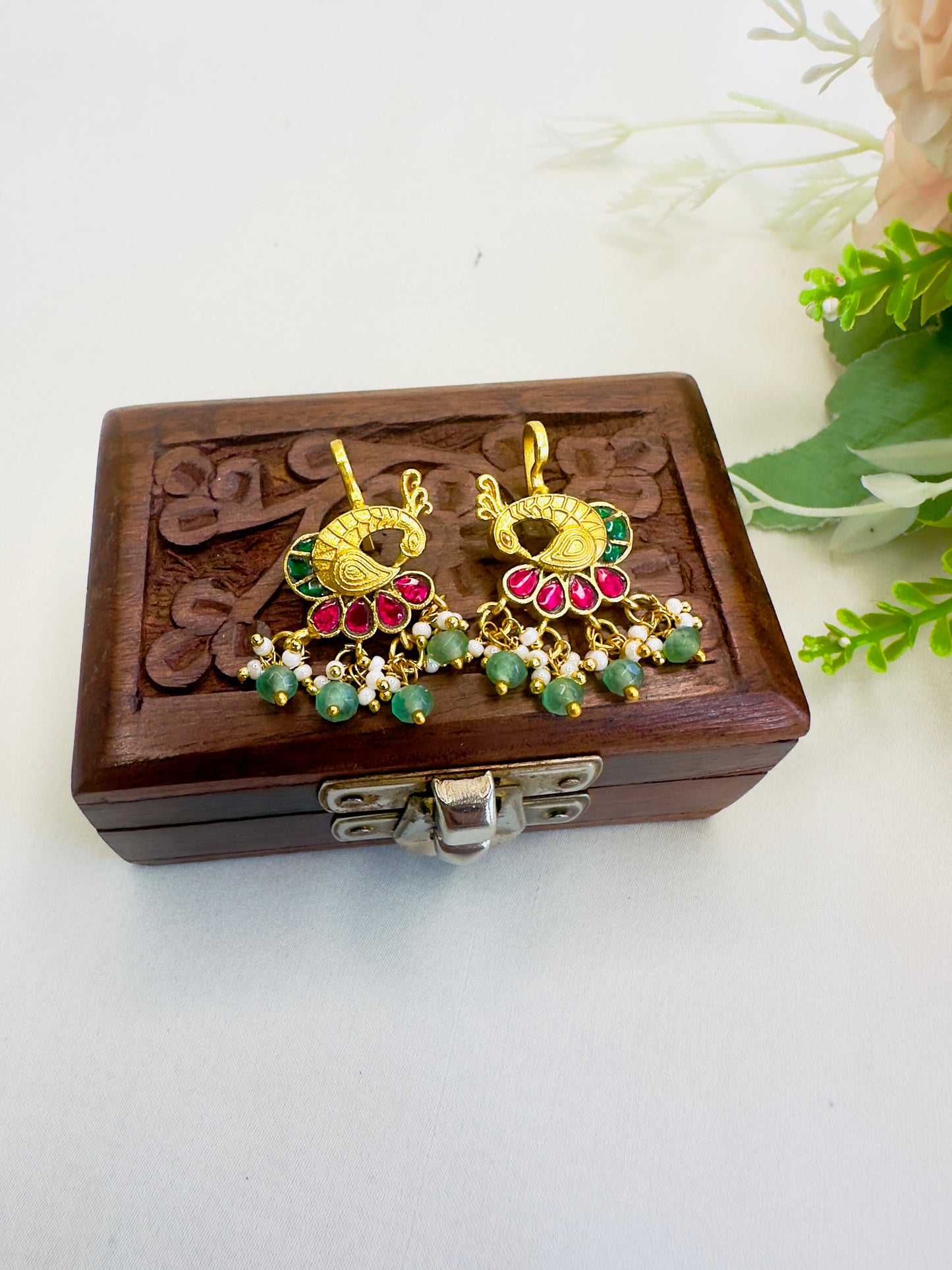 Peacock Jadau Bugadi Earrings