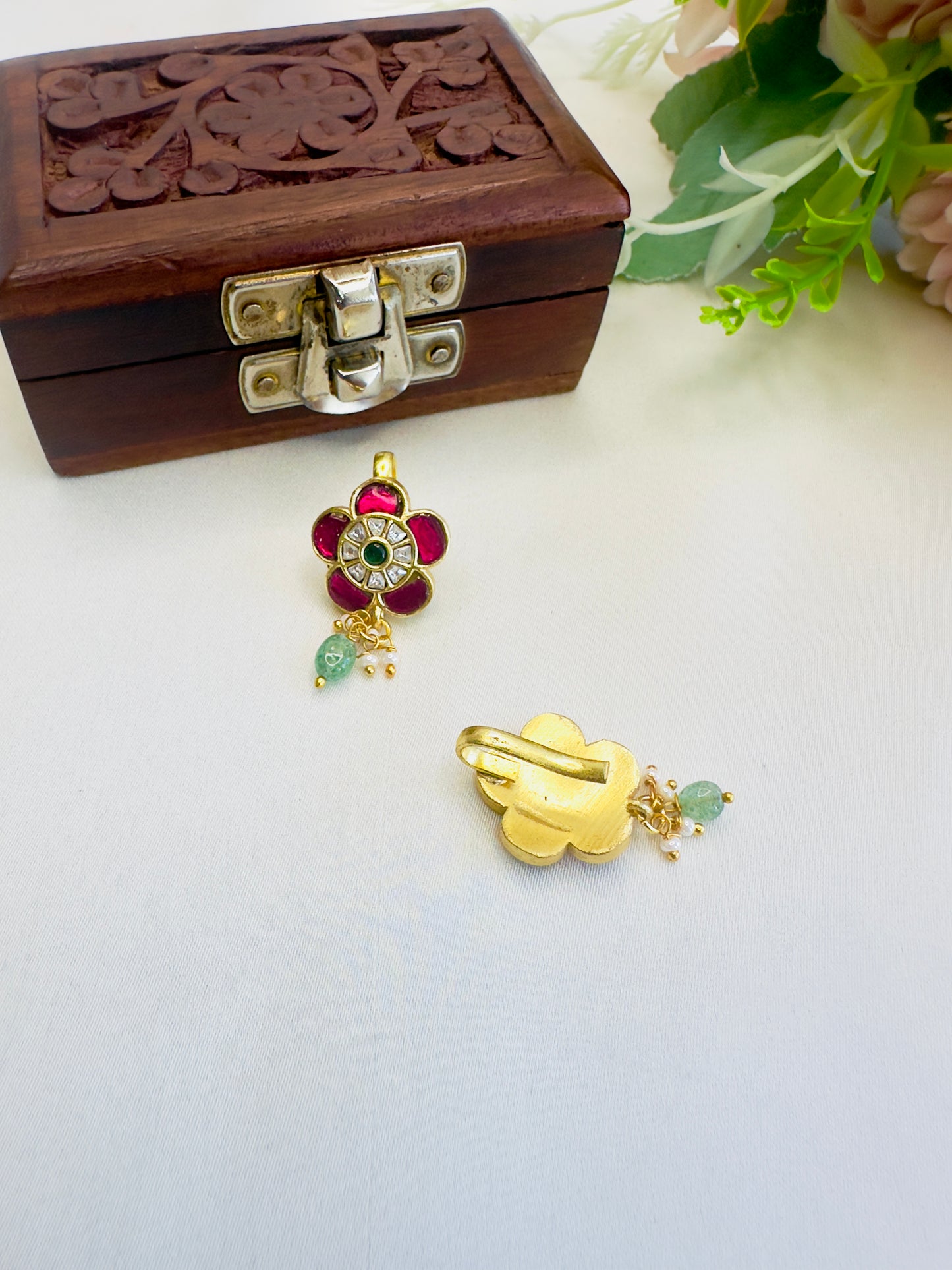 Five Petals Flower Bugadi Earrrings