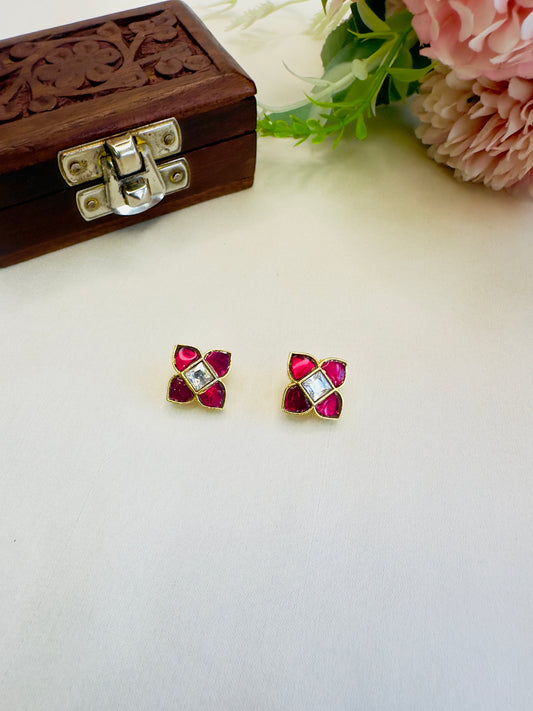 Four Petals Jadau Bugadi Earrings