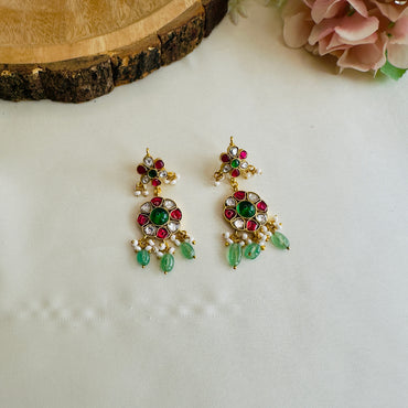 Multicolor Jadau Earrings
