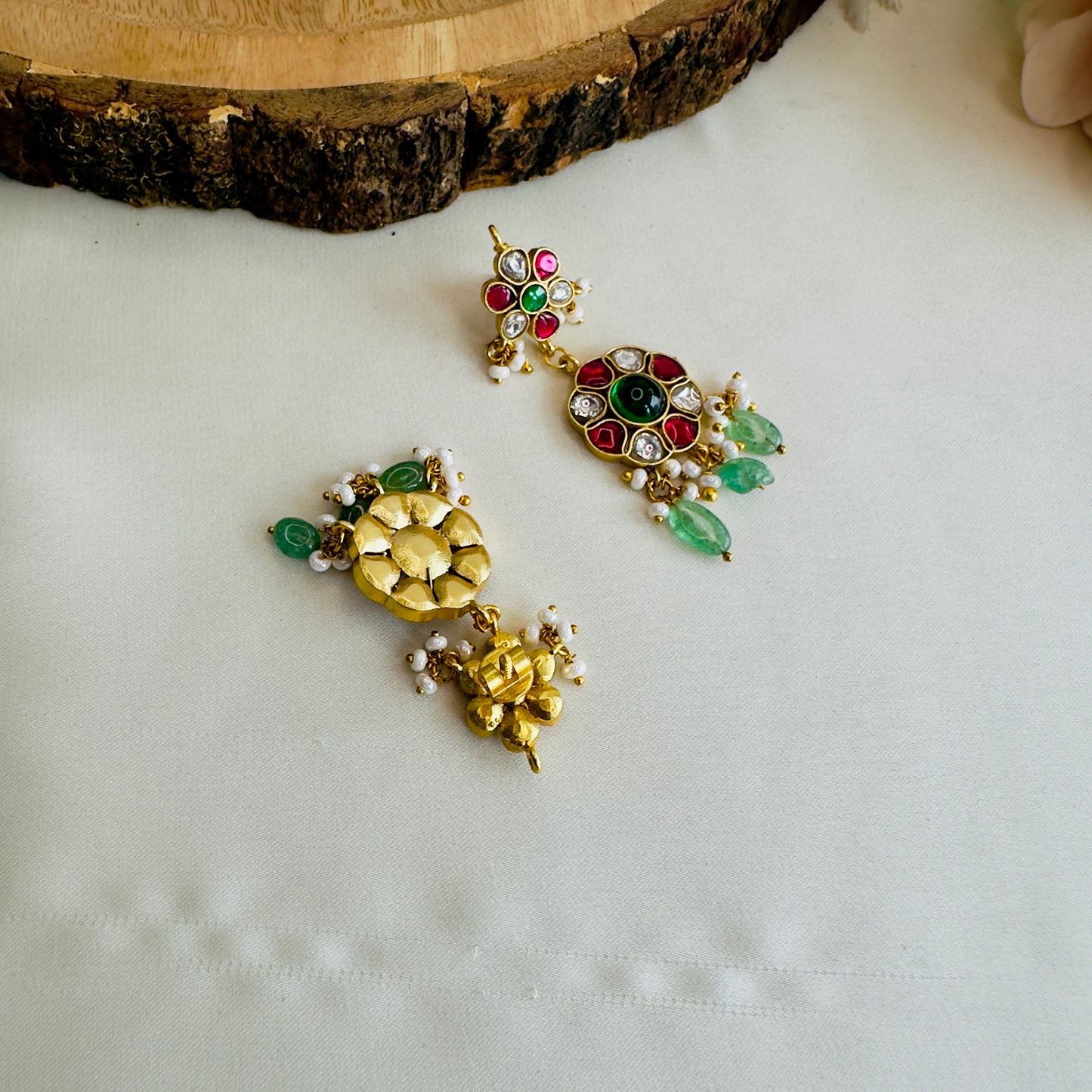 Multicolor Jadau Earrings