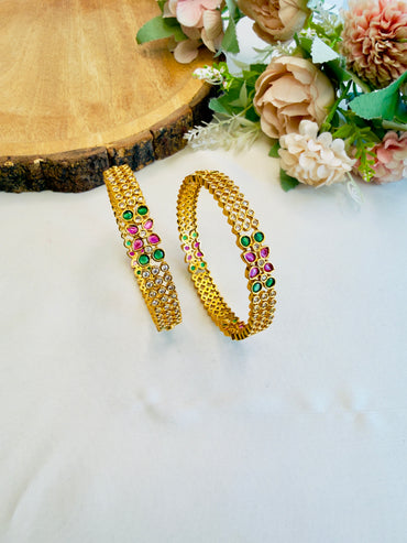 AD Temple Finish Multicolor Bangles