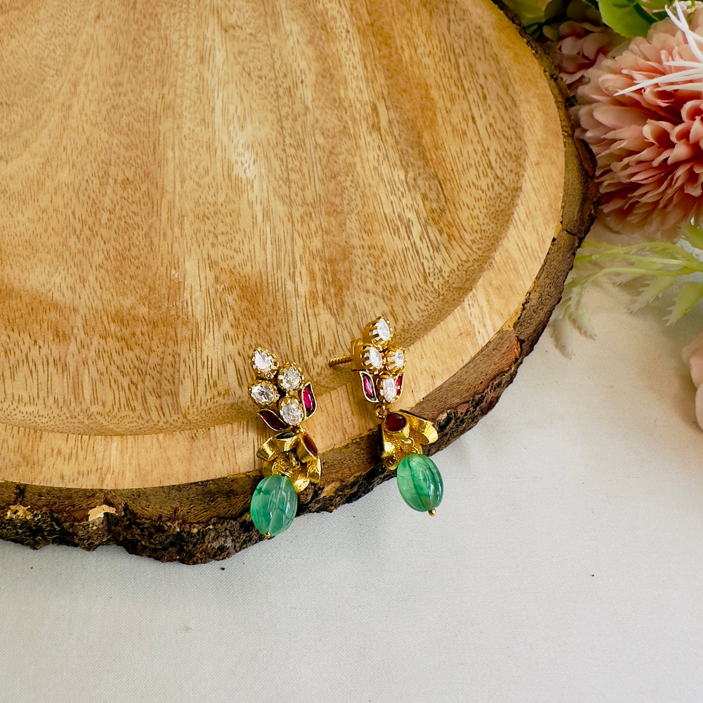 Multicolor Kundan Jadau Jhumki Earrings