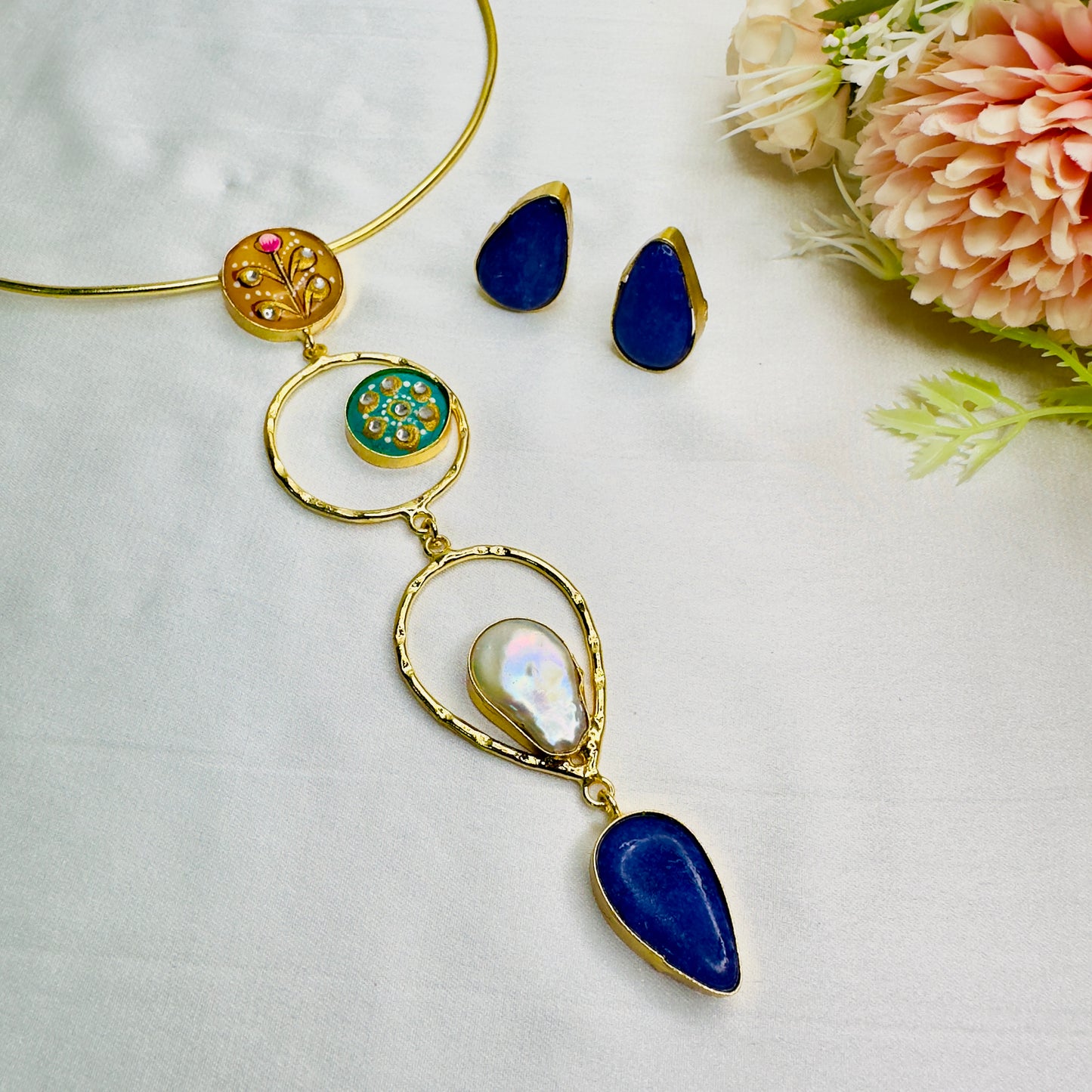 Multicolor Meenakari Hasli