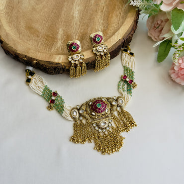 Multicolor Rajwadi Choker Set