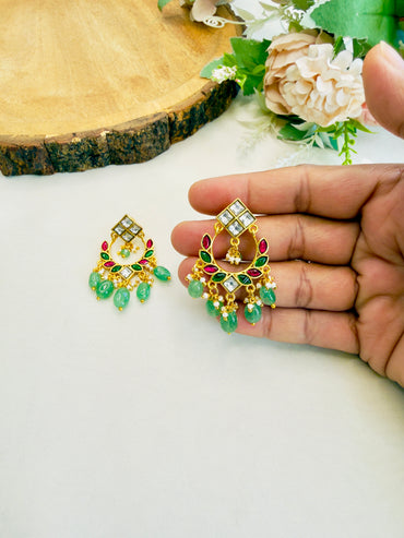 Multicolor Jadau Earrings