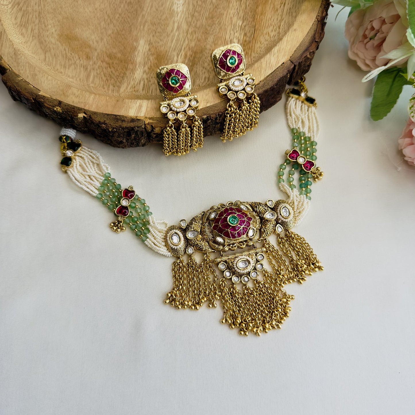 Multicolor Rajwadi Choker Set