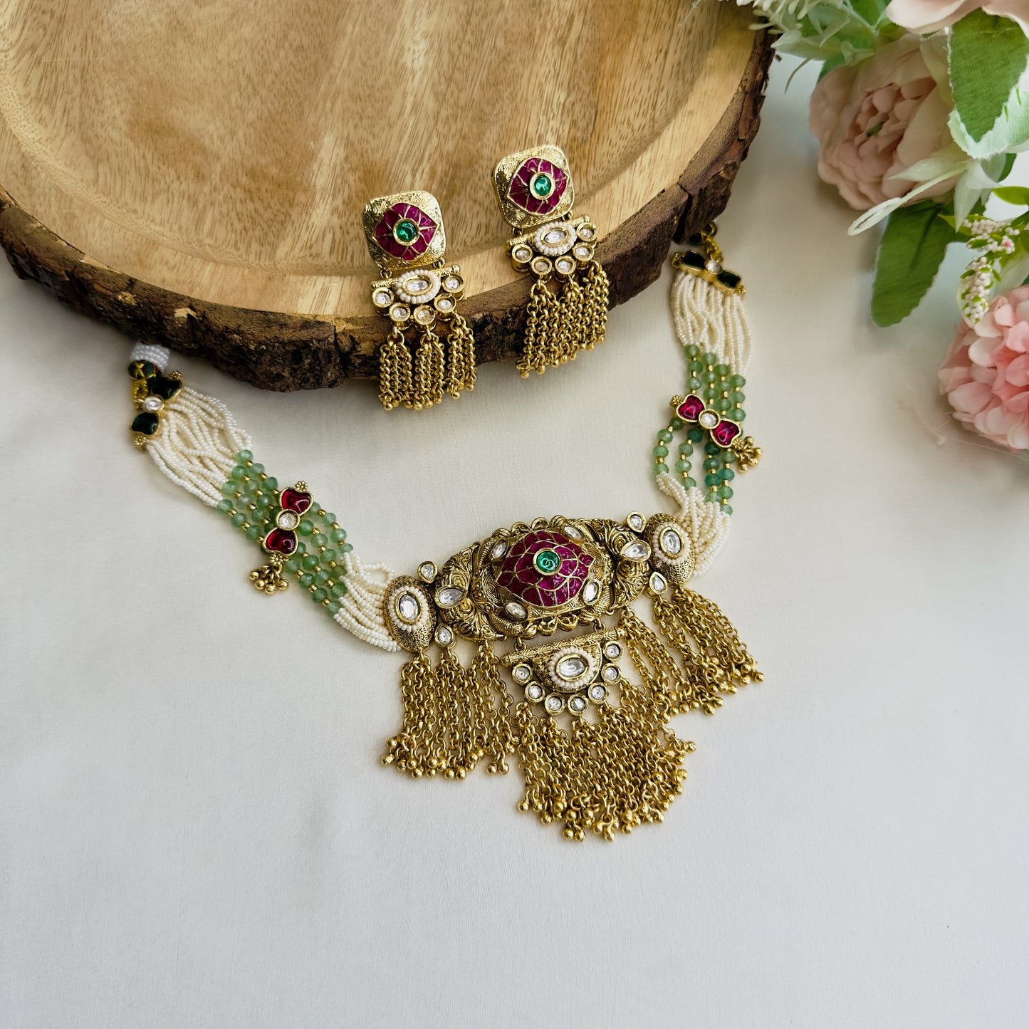 Multicolor Rajwadi Choker Set