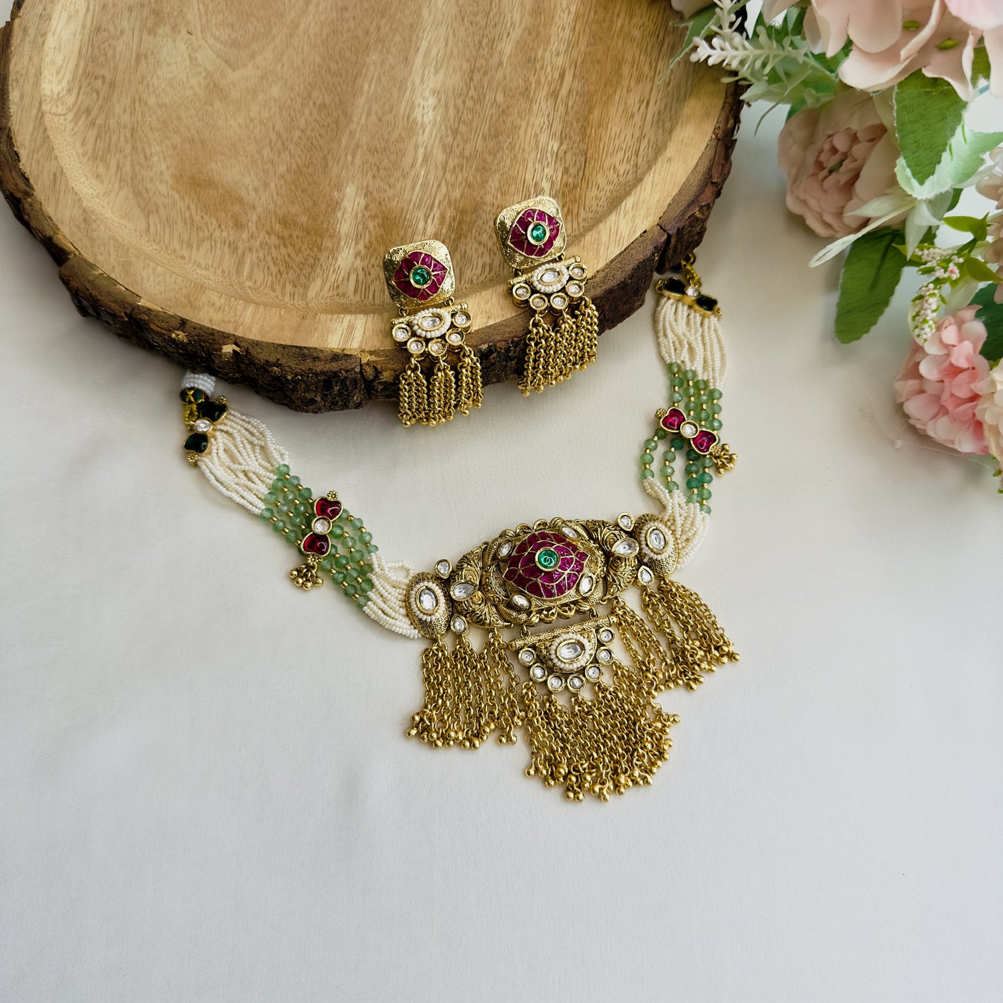 Multicolor Rajwadi Choker Set