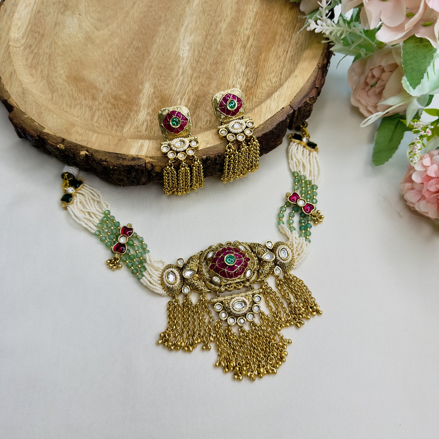 Multicolor Rajwadi Choker Set