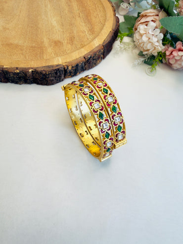 Jadau Multicolor Bangles