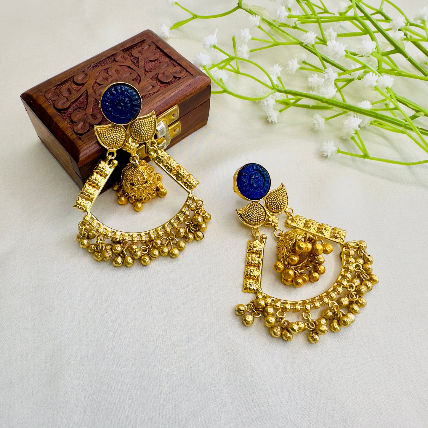 Carving stone Earrings