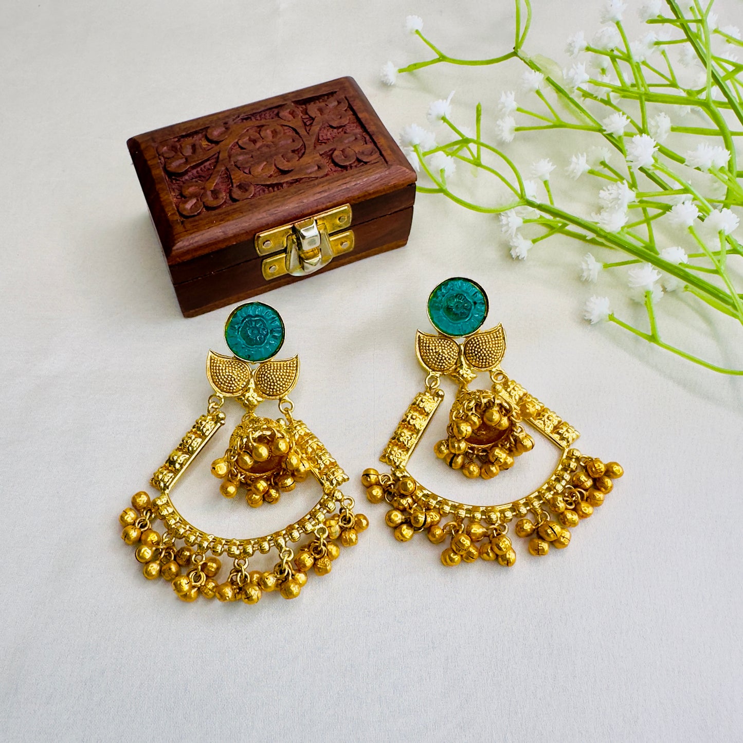 Carving stone Earrings