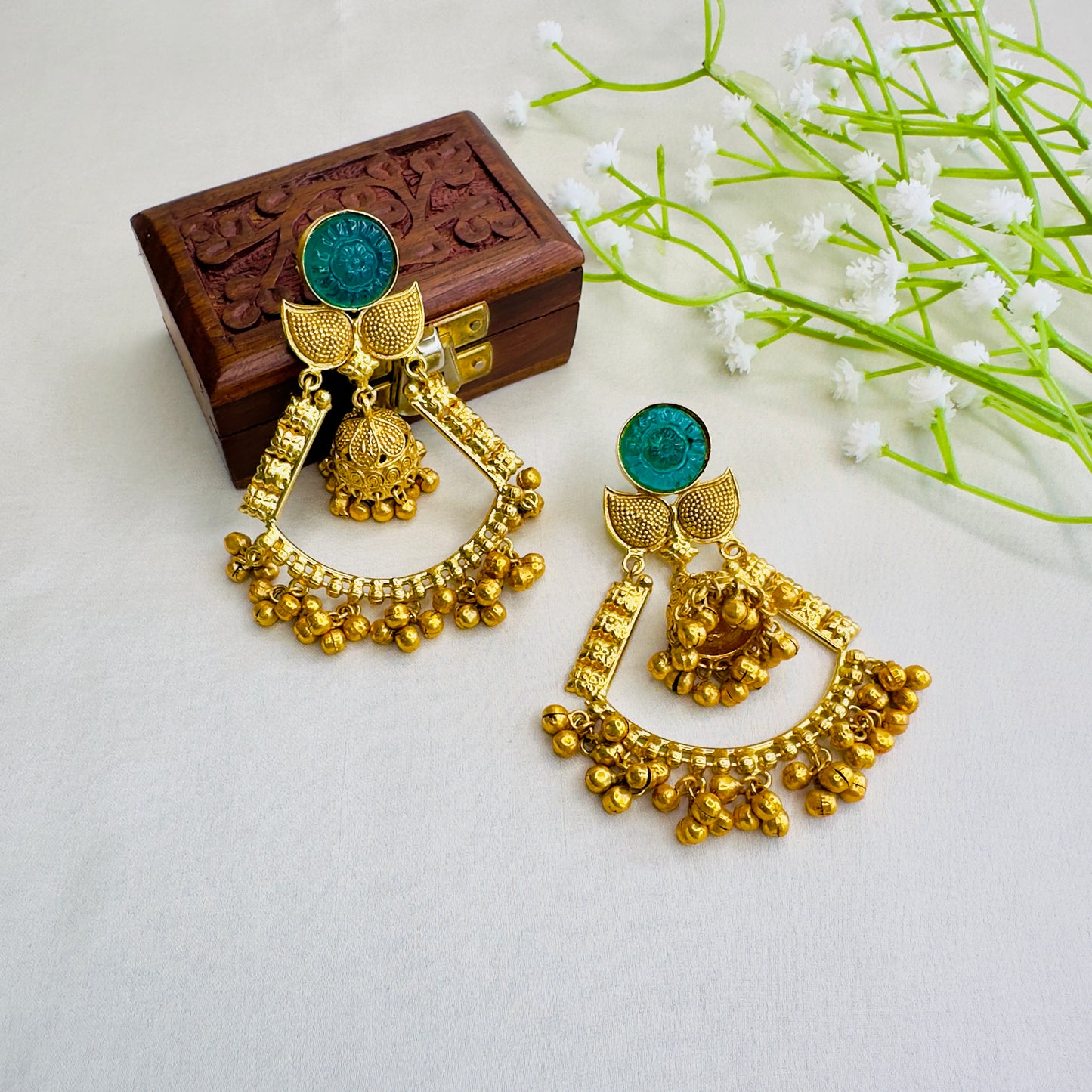 Carving stone Earrings