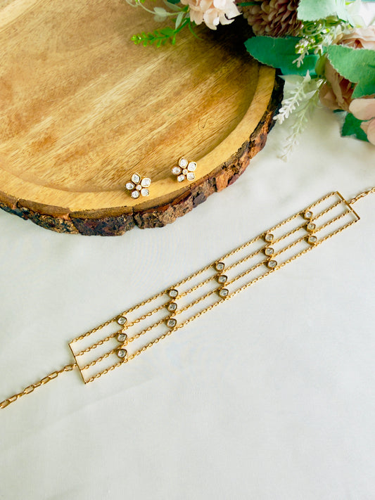 Sleek Moissanite Choker Set