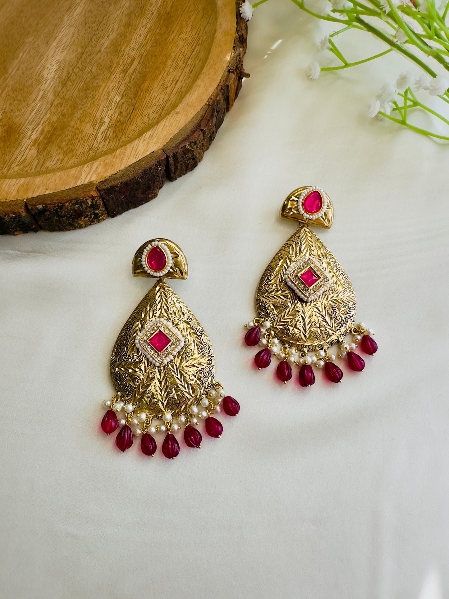 Leaf shape beautiful Silver Replica Dangler