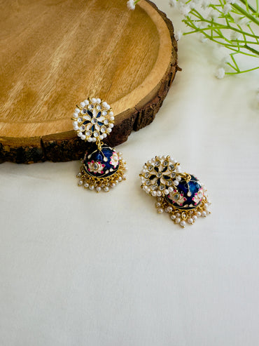 Meenakari Jhumki Earrings