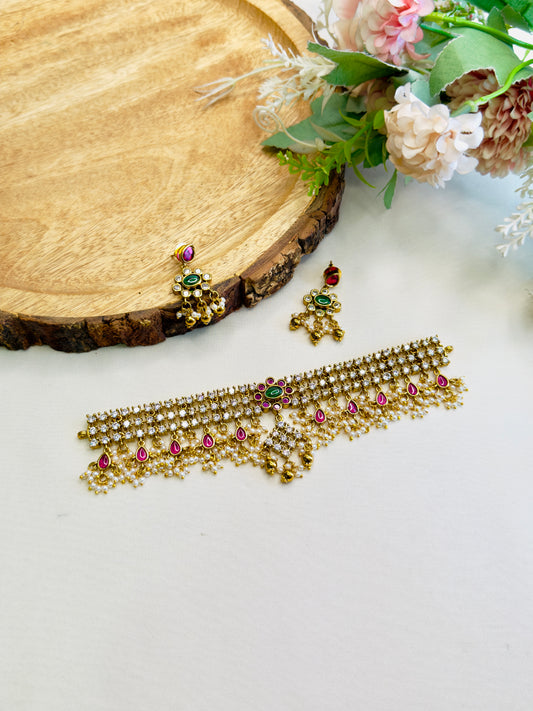 Beautiful AD Jadau Choker Set