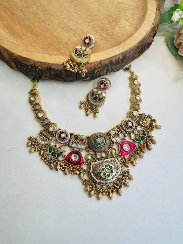 Antique Finish Necklace Set