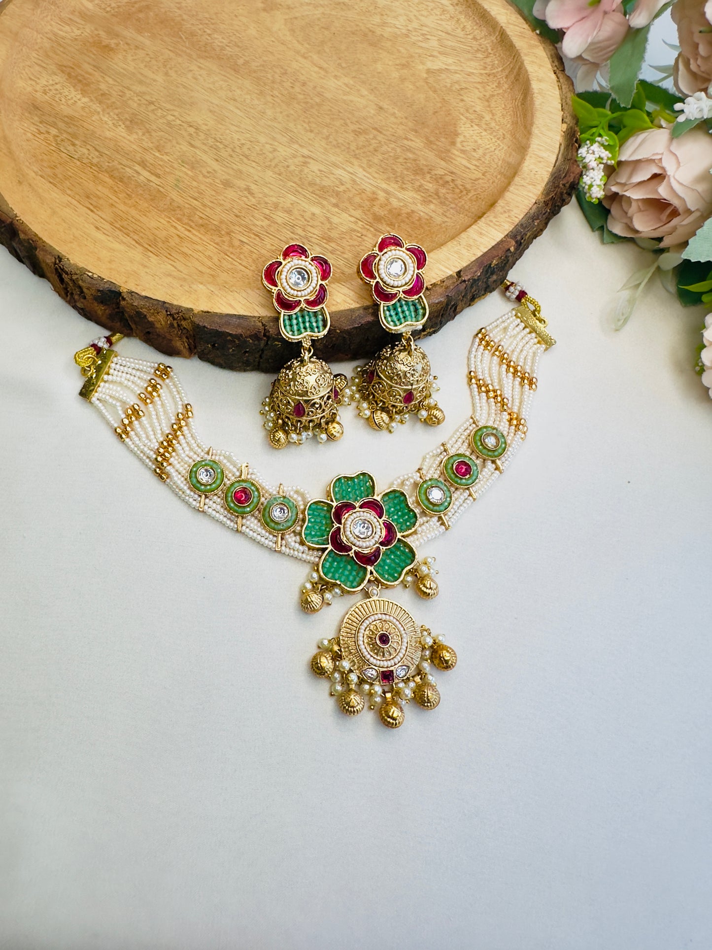 Single Flower Choker Set