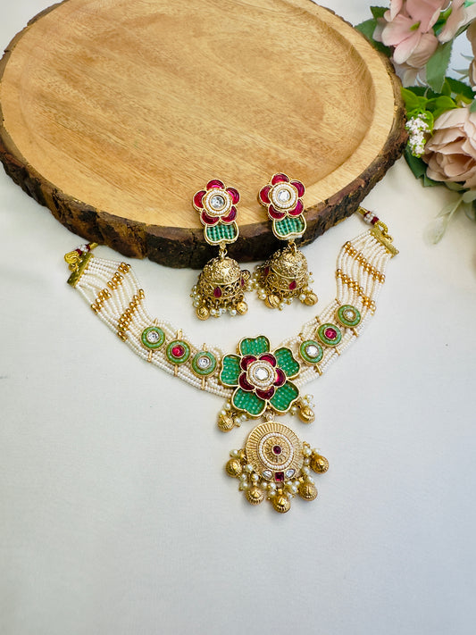 Single Flower Choker Set