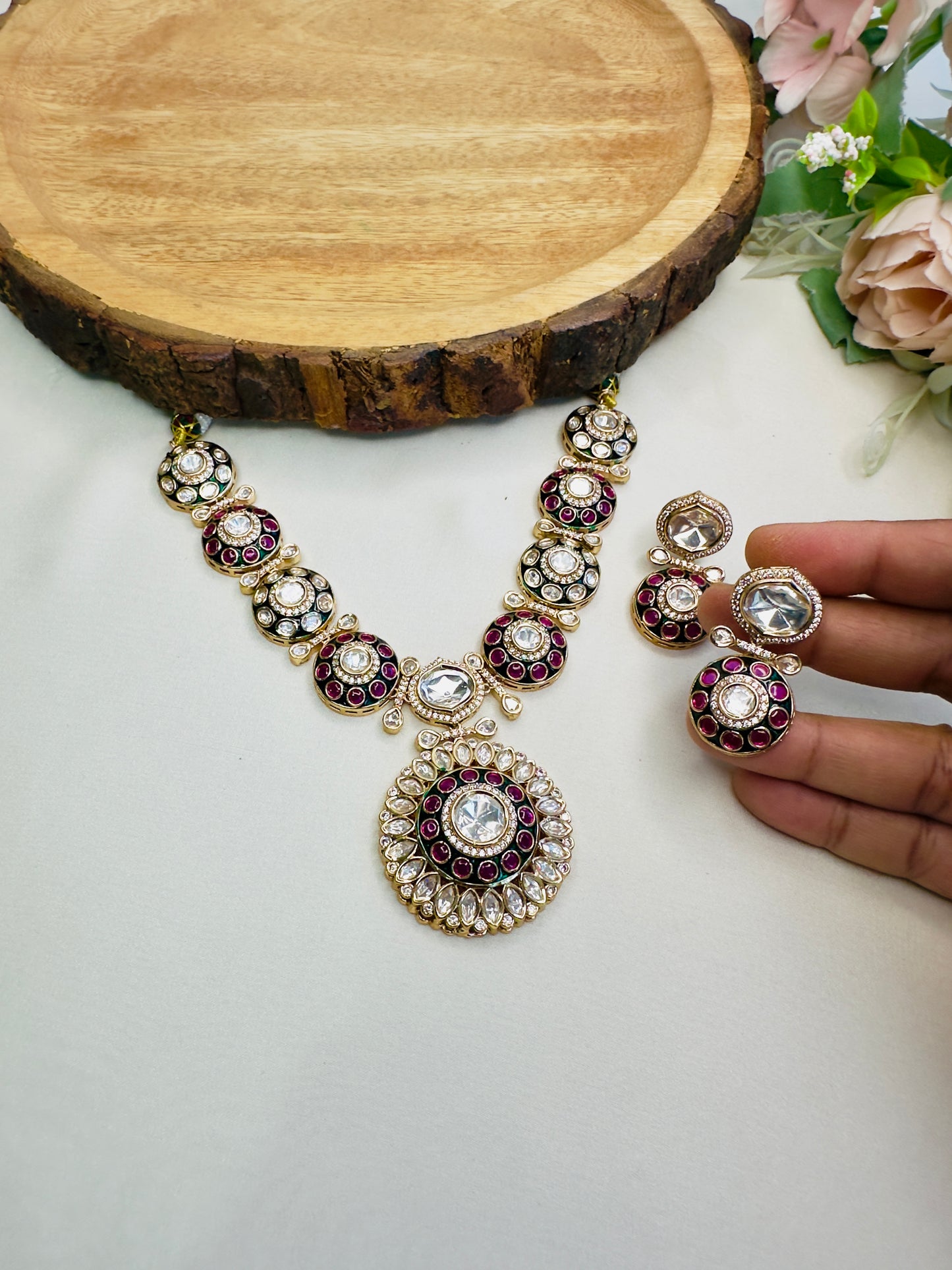 Moissanite Necklace Set