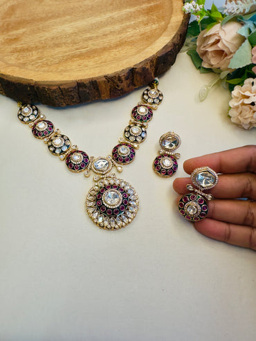 Moissanite Necklace Set