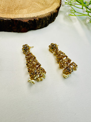 AD Stone Temple polish Jhumki