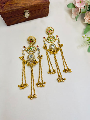 Kashmiri Bird Motif Earrings