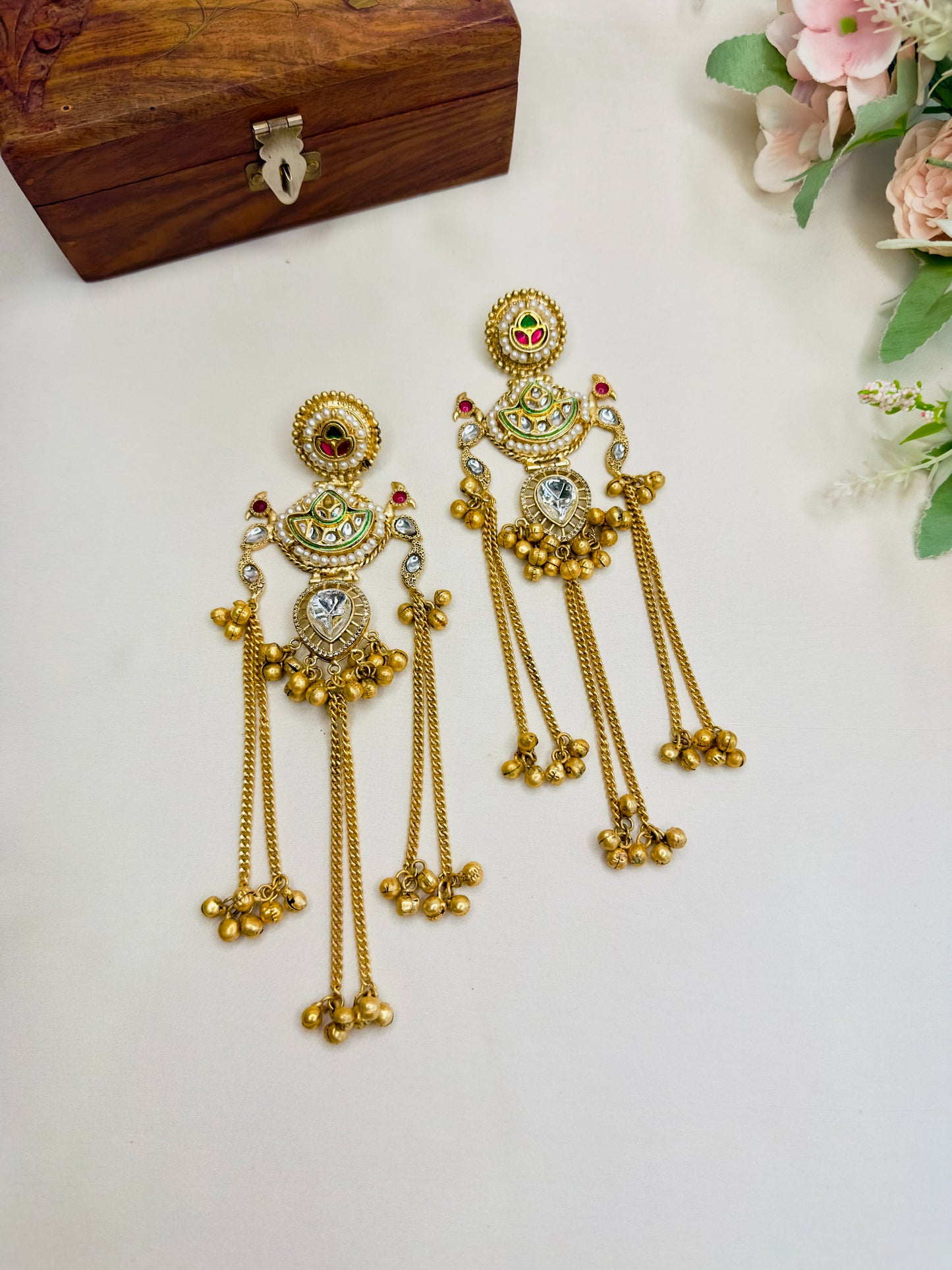 Kashmiri Bird Motif Earrings
