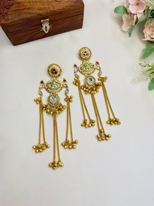 Kashmiri Bird Motif Earrings