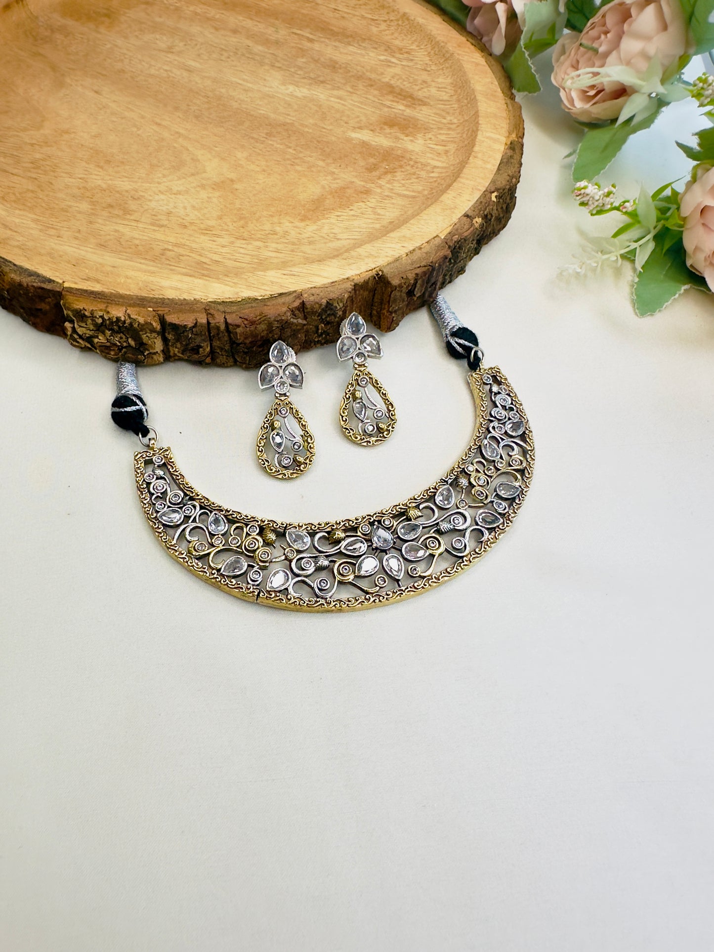 Beautiful Silver Replica Hasli Set