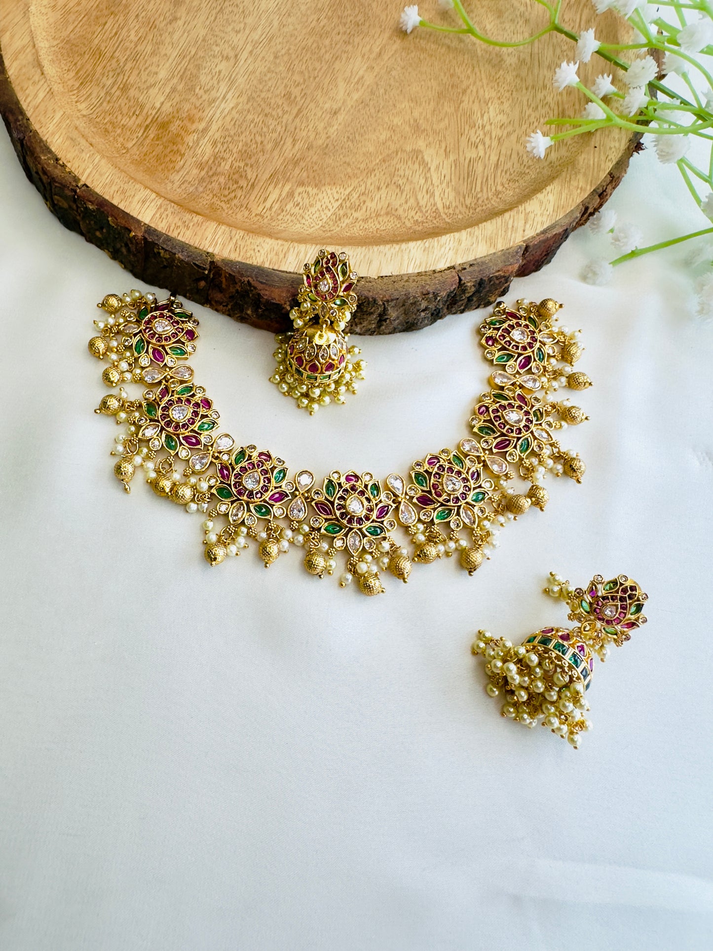 Lotus Necklace Set
