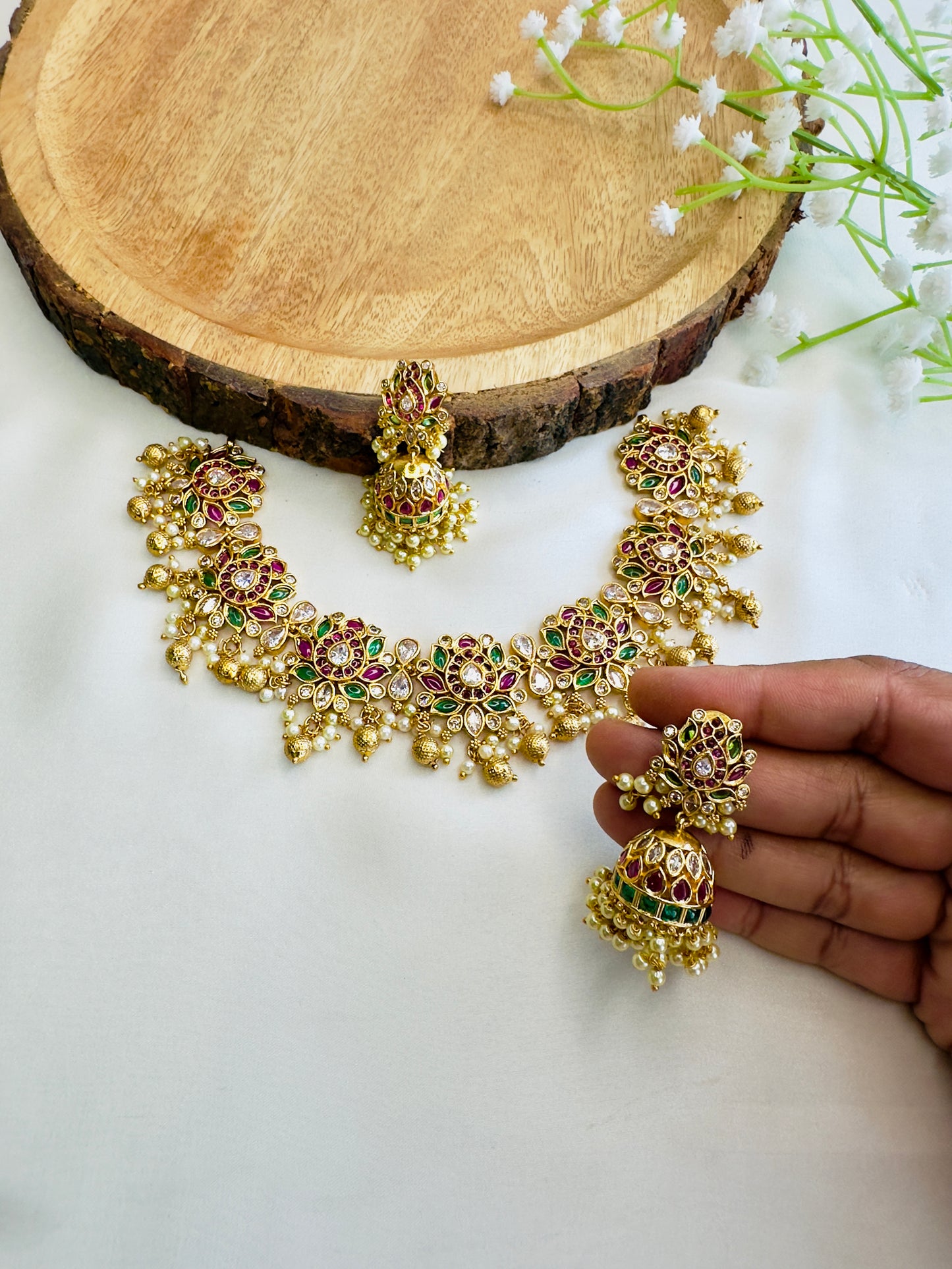 Lotus Necklace Set
