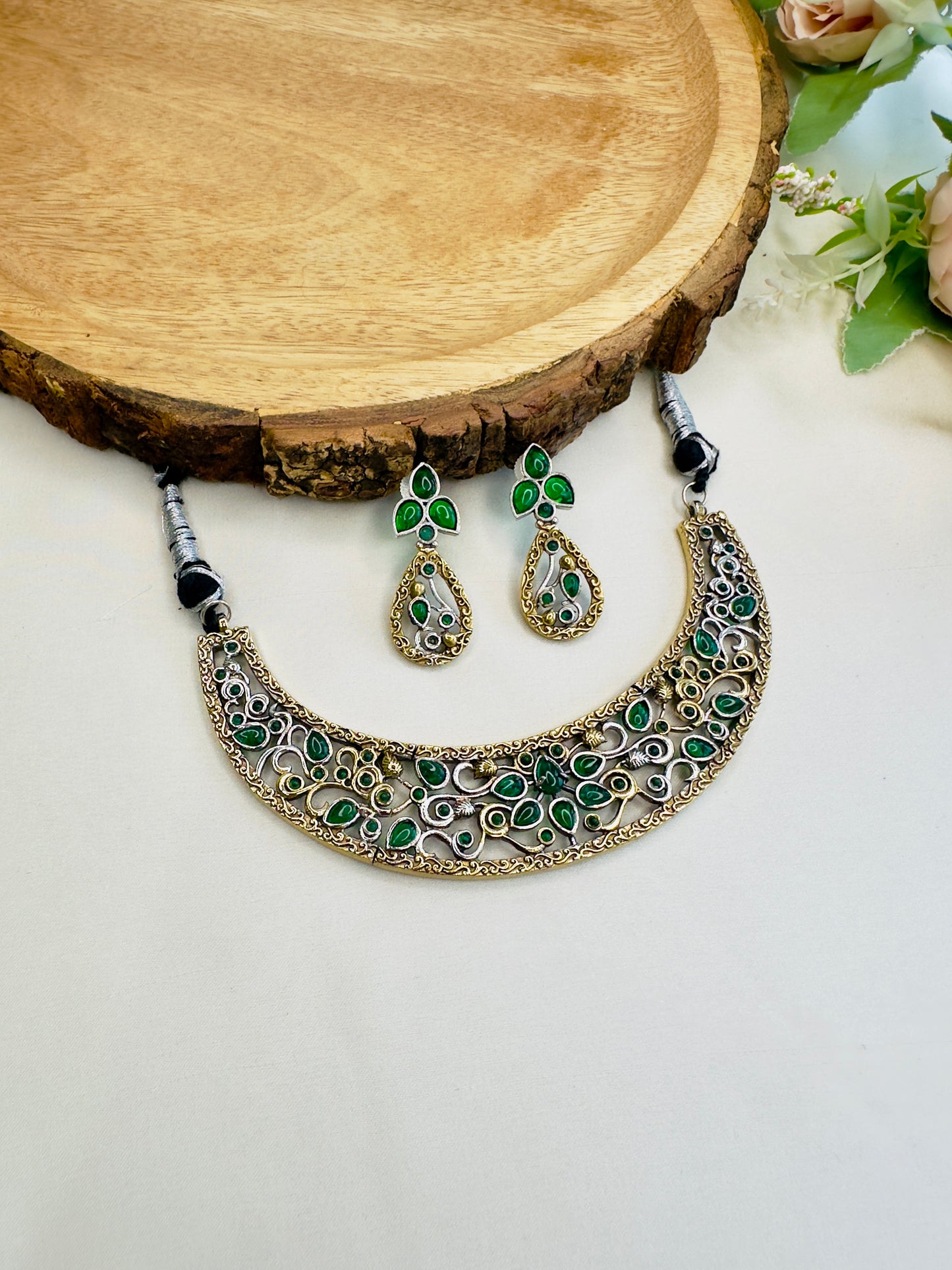 Beautiful Silver Replica Hasli Set