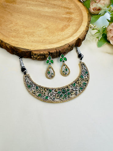 Beautiful Silver Replica Hasli Set