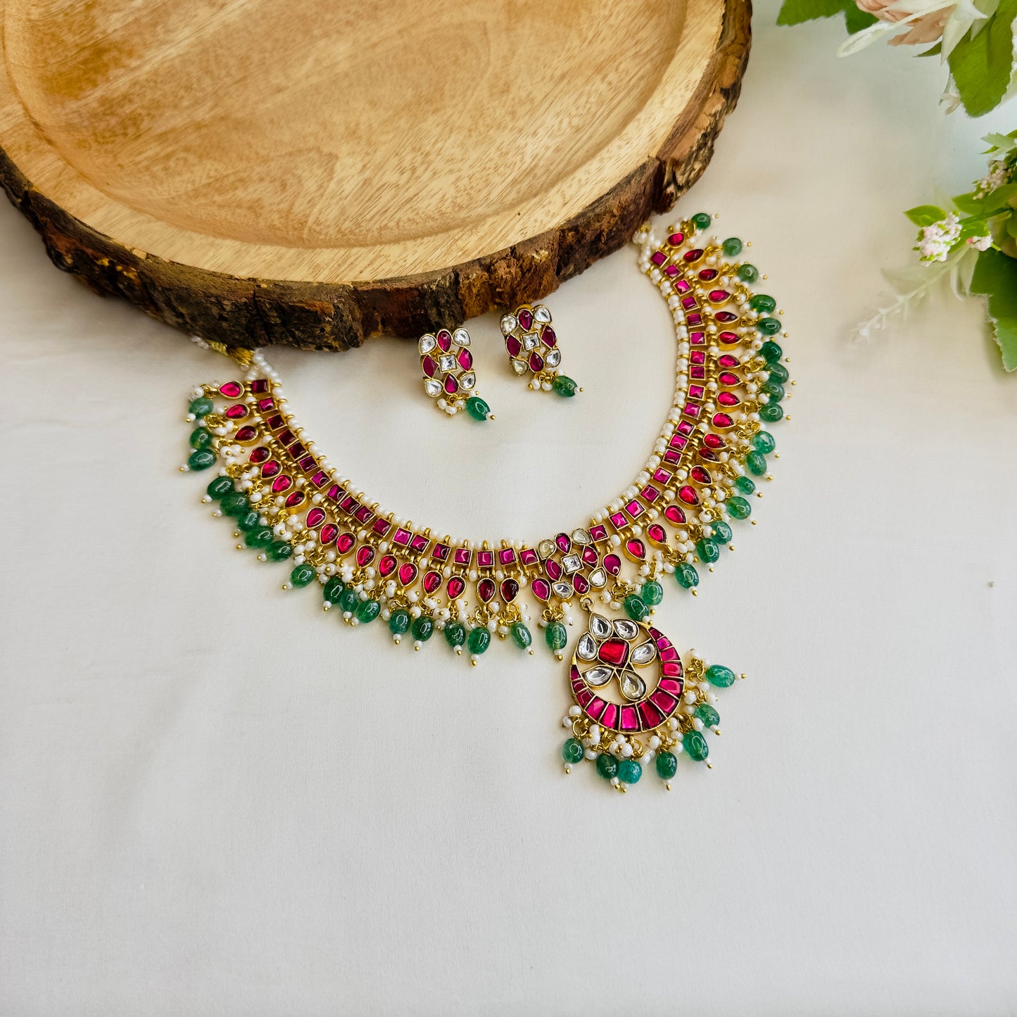 Jadau Choker Necklace Set
