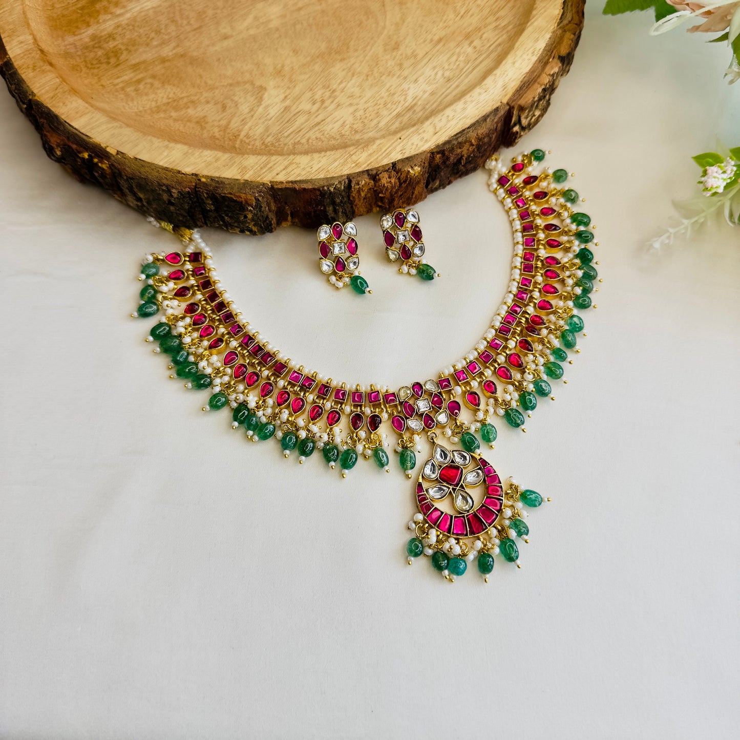 Jadau Choker Necklace Set