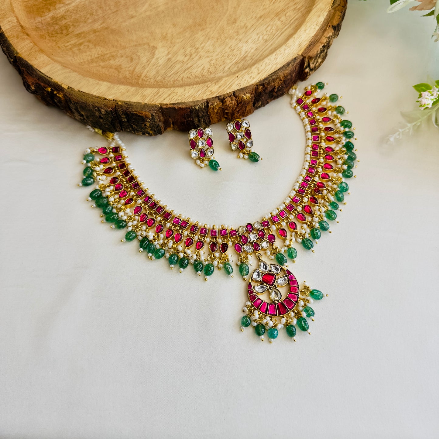 Jadau Choker Necklace Set